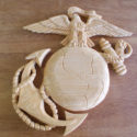 Hand Carved Carved Marine Corps Emblem