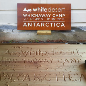 Antarctica wooden sign