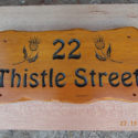 Thistle Street | Carved Wooden Sign