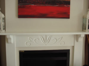 Fireplace Detail | Custom Hand Carved
