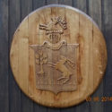 Coat of Arms | Carved Barrel End