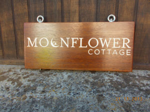 Moonflower cottage | Wooden House Sign